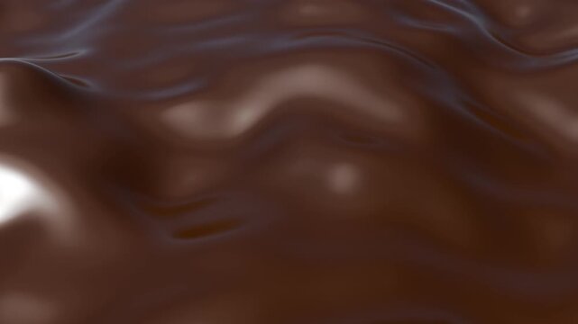 Silky Smooth Liquid Dark Chocolate Waves 3D Animation