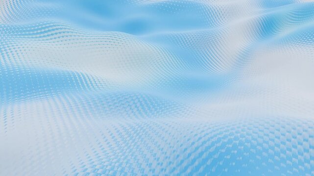 Modern Technological Background with Blue Low Poly Ripples