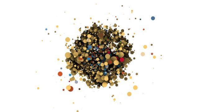 Abstract Particle Dance Revealing the Icon of the New Jersey Flag