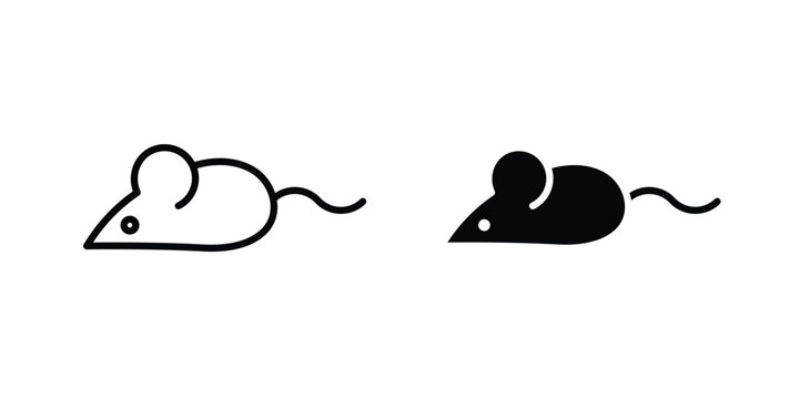 Mouse animal icon vector symbol design set for web