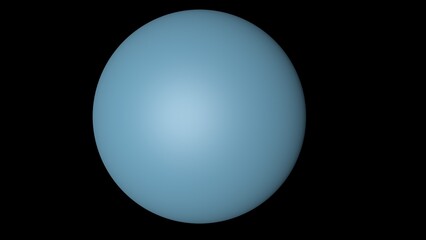 Realistic Uranus Planet in the outer space. High detailed texture. 3d illustration © Wublie