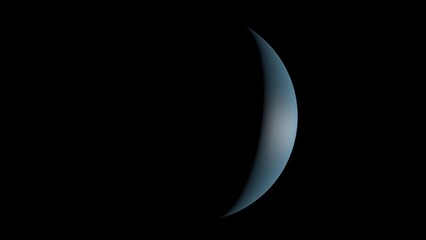 Realistic Uranus Planet in the outer space. High detailed texture. 3d illustration © Wublie