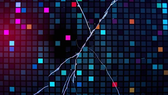 Extreme Macro Broken LCD Screen RGB Pixel Pattern