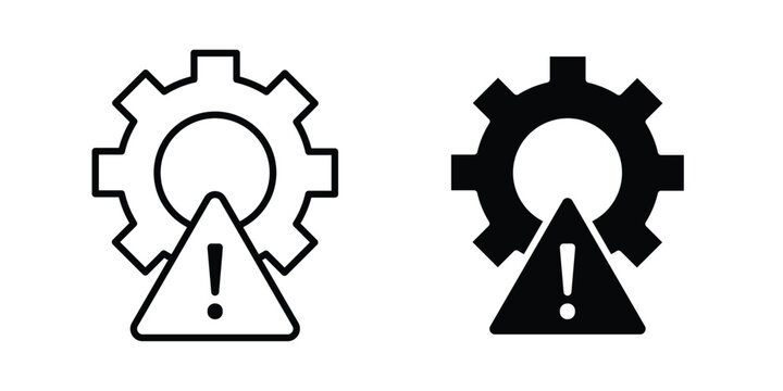 Troubleshoot icon vector symbol design set for web