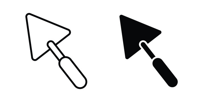 Trowel icon vector symbol design set for web