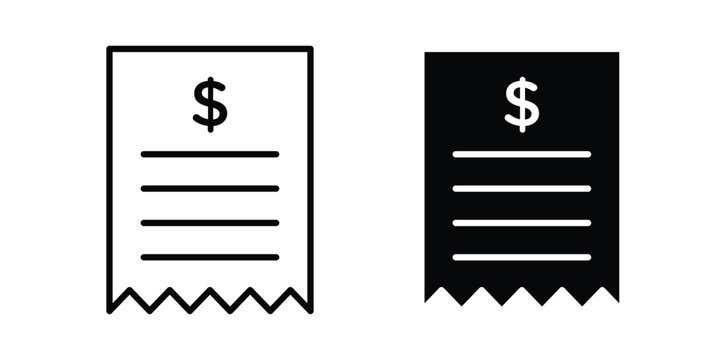 Bill payment icon black and white