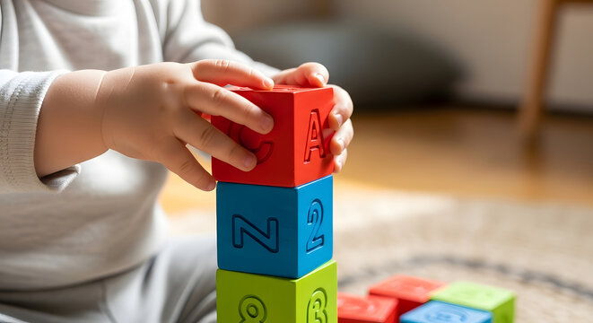 Toddler Stacking Colorful Educational Blocks