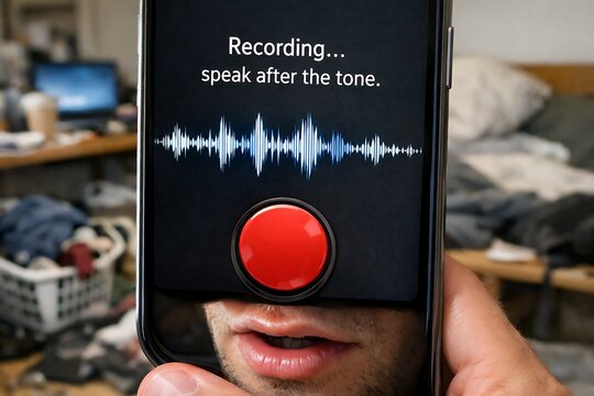 Voice Recording on Smartphone with 'Speak After the Tone' Prompt