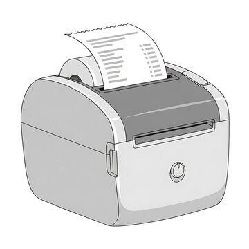 Office printer with paper.