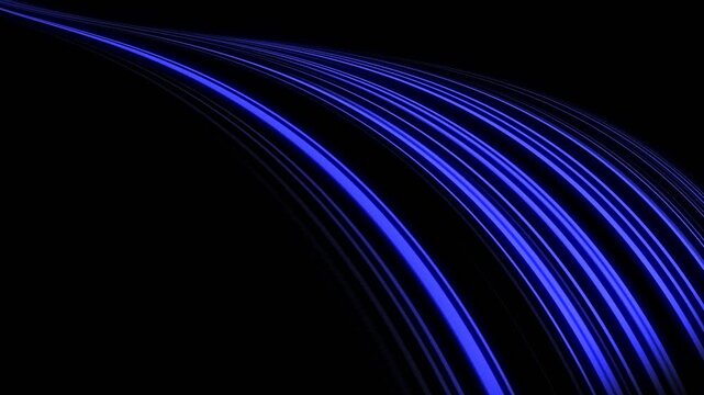 Futuristic golden light trails with blue and red streaks, luxury stage background, glowing particles, comic speed lines, radial burst effects, seamless 4K animation loop