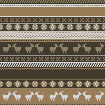 Ethnic abstract ikat art. goat geometric ethnic pattern seamless  color oriental. Background, Design for fabric, curtain, carpet, wallpaper, clothing, wrapping, Batik, vector illustration