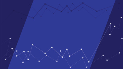 Fototapeta premium Abstract Blue Technology Background with Data Line Graph Visualization