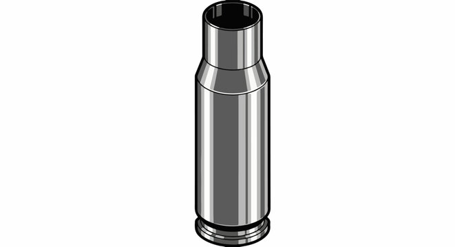 Metallic cartridge casing with a faceted neck and ribbed base