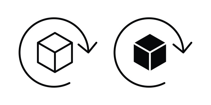 Return purchase icon black and white