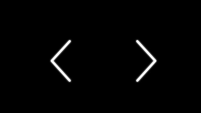 Hand Drawn Angle Brackets Animation
