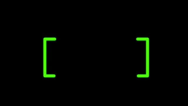 Hand Drawn Square Brackets Animation