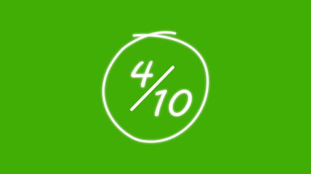 4 Out of 10 Hand Drawn Rating Animation