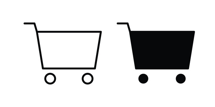 Shopping icon black and white