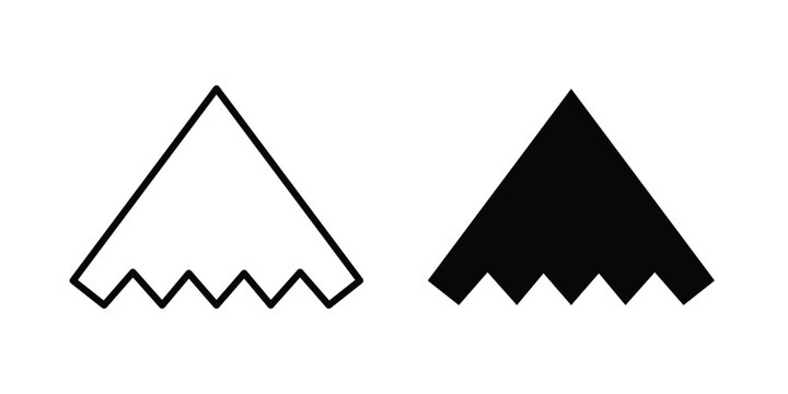 Stealth plane icon black and white