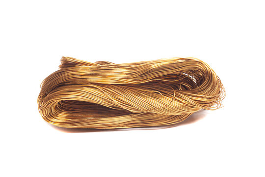 copper wire isolated on white background