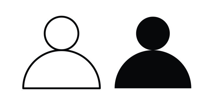 User icon black and white