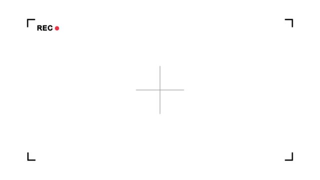 frame of the video camera screen, simple Camera recording interface shape icon.