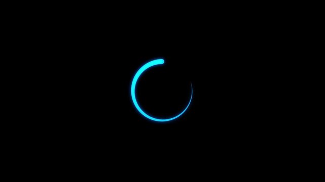 4K Circular arrow head rotating animation asset in alpha channel. Arrow loading rotating isolated loop seamless motion graphic. Infographic pictogram animation on a transparent background.