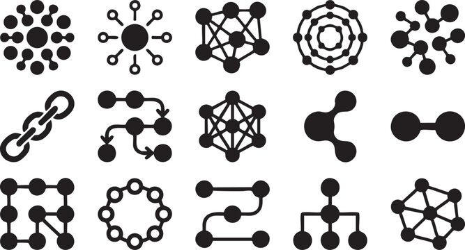 Scientific molecular structure communication network science technology abstract connection.