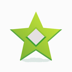 Obraz premium Green Star with Diamond Center