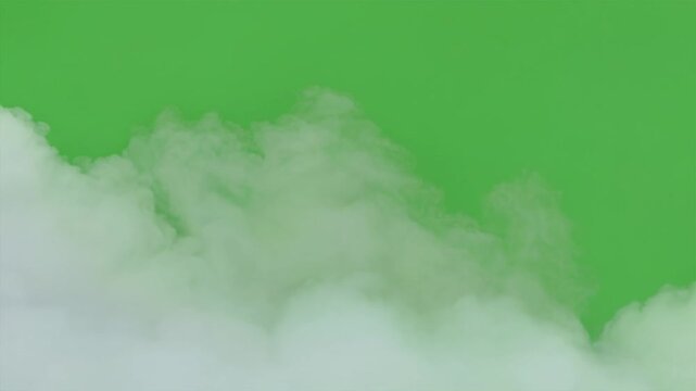 Soft Ethereal Semi-Transparent Cloud Veil on Green Screen