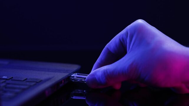 Cyber Security Business Concept With Secure USB And Copy Space