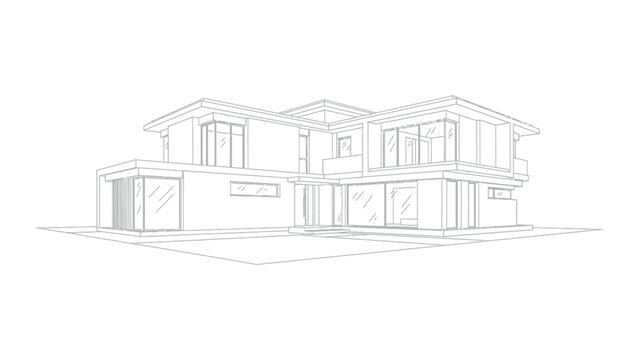 Modern two story house design.