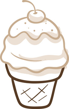 Ice Cream Cone with Whipped Topping