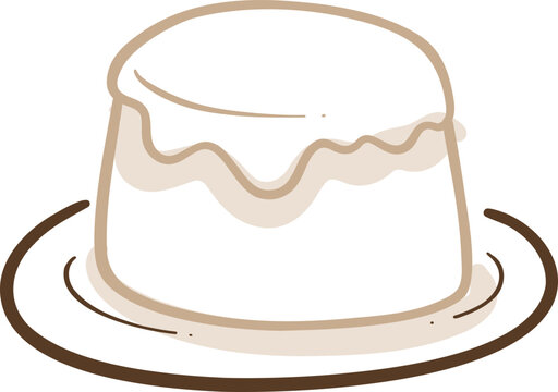 Simple Cheesecake on Plate