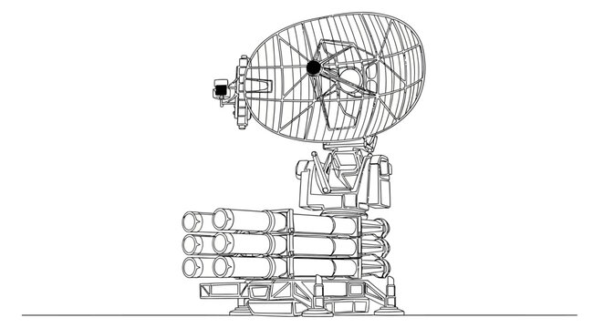 Large Satellite Dish Antenna System.