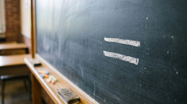 school board with chalk