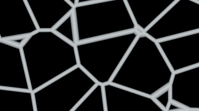 Arctic White Minimal Voronoi Cell Pattern Animation 4K Seamless Loop