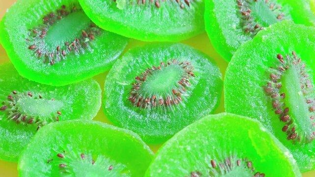 Dried kiwi, dried fruit ,Slices of dried kiwi fruit