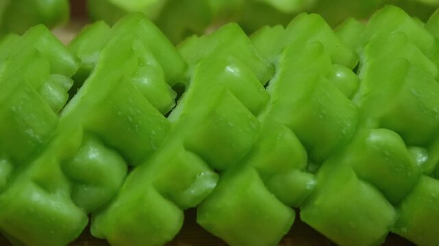 Sliced ​​bitter melon for cooking.