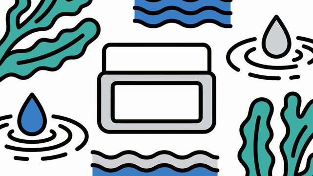 A minimalist illustration depicting a single water drop creating ripples. Ideal for representing purity, clarity, or the impact of small actions. Suit