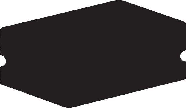 A solid black geometric silhouette representing a modern roofline or a sharp angular architectural element against a clear background.