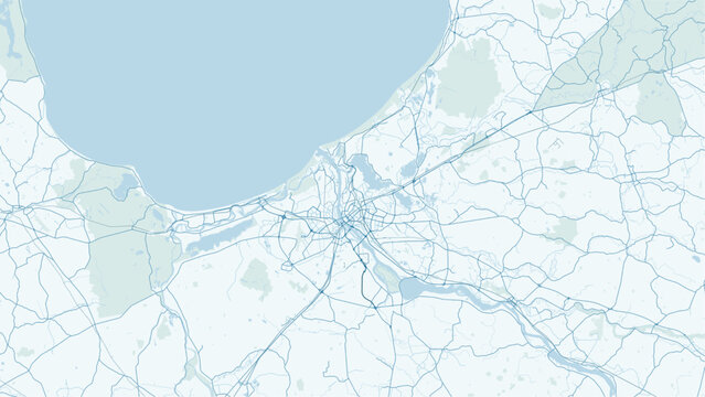 Modern minimalist vector map of Riga, Latvia. High-quality scalable illustration of Riga city grid, Daugava River, and Art Nouveau district for posters and urban design.