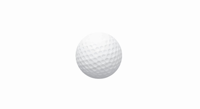Golf ball on white background