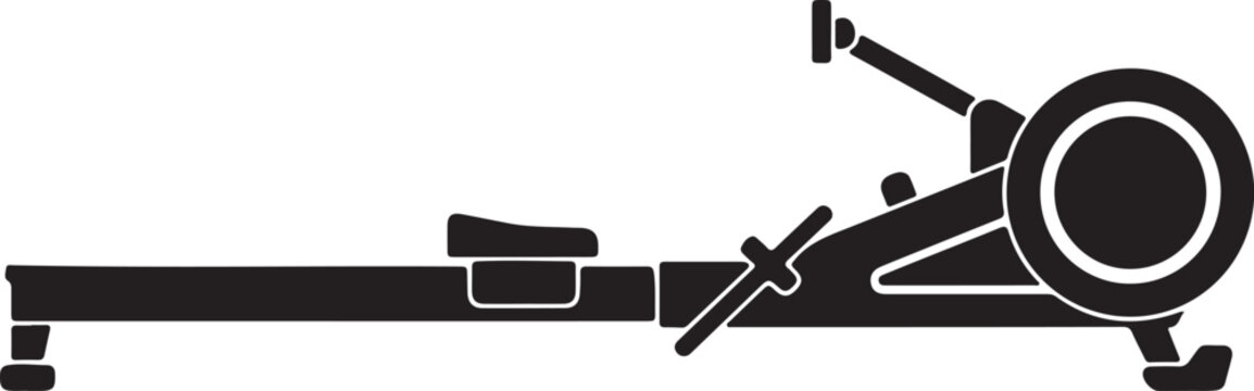Row machine exercise equipment icon