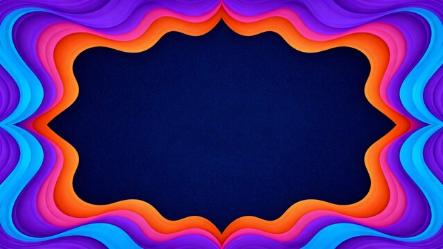 Vibrant Wave Frame: A dynamic and colorful frame composed of undulating waves in vivid hues, adding a touch of artistic flair and visual intrigue to any design or concept.