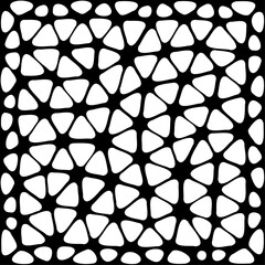 Fototapeta premium Voronoi cell geometric and pattern mosaic background with block jersey irregular. Texture line geometry and vector white pebble with shape hexagon lines. Greek voronoi seamless and tile.