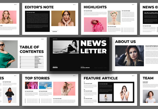 Newsletter Presentation Template Design