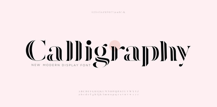 Calligraphy, Classic lettering serif fonts decorative for logo wedding vintage retro concept. vector illustration