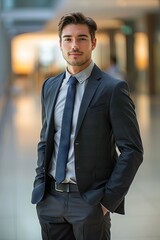 Fototapeta premium The Elegance of a Gentleman Stepping Into the Unknown