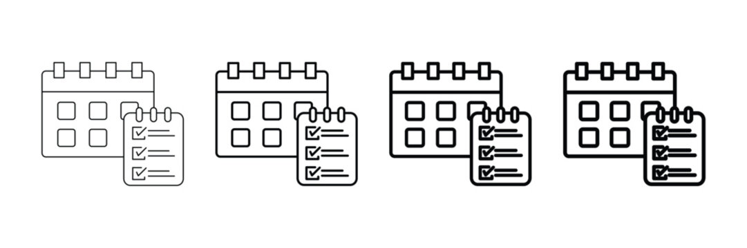 Planner  Icon Set Different Style Collection